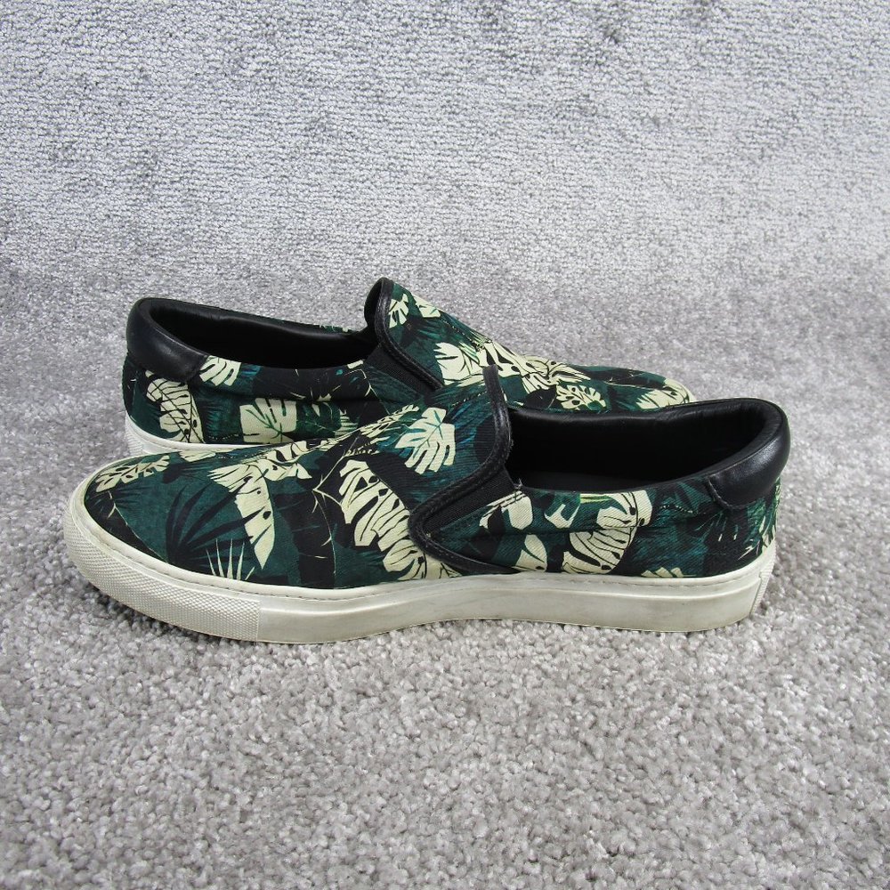 Moncler Sneakers Mens Size 43 Eu 10 Us Slip On Green Floral Italy - Picture 6 of 12